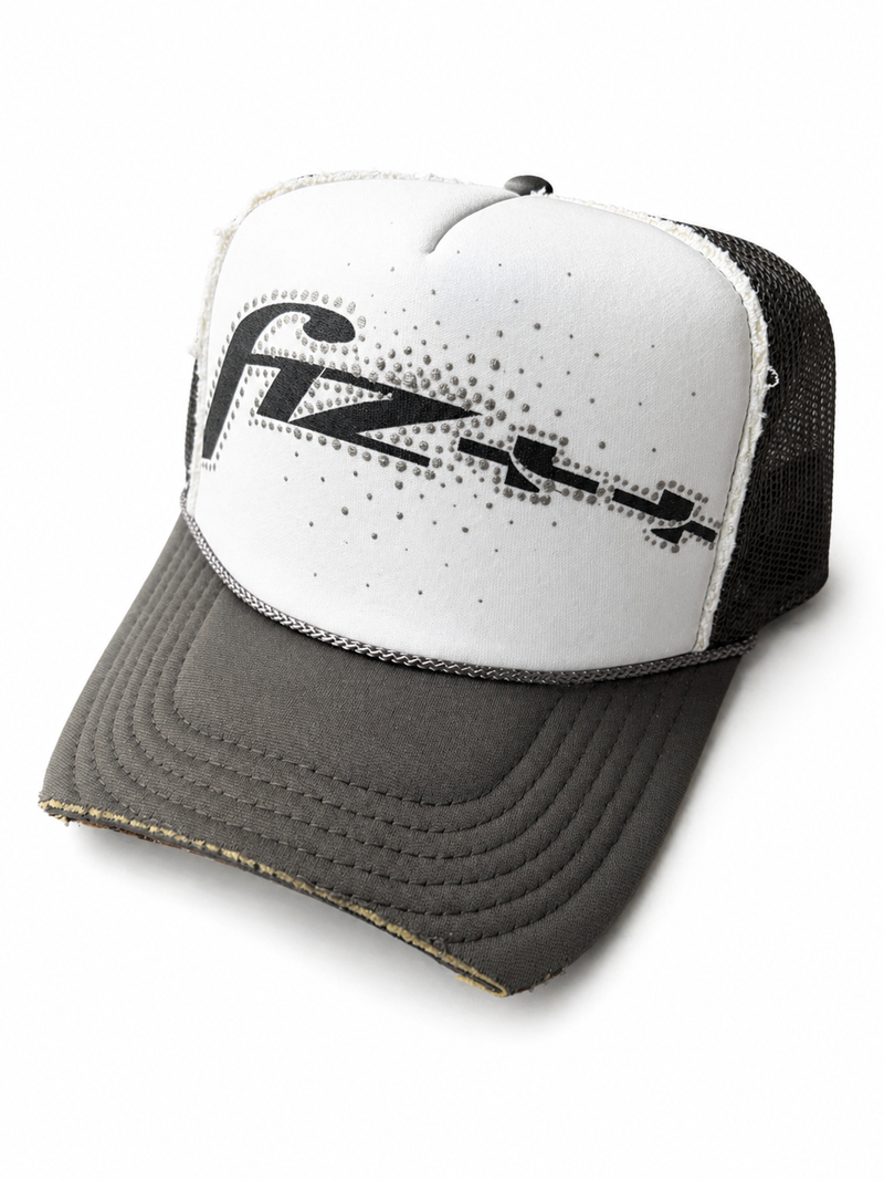 Fiz Trucker Snapback Hat (grey/black)