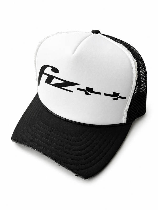Fiz Trucker Snapback Hat (black/white)