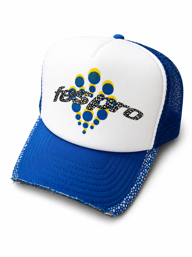 Fiz Trucker Snapback Hat (royal blue/yellow)